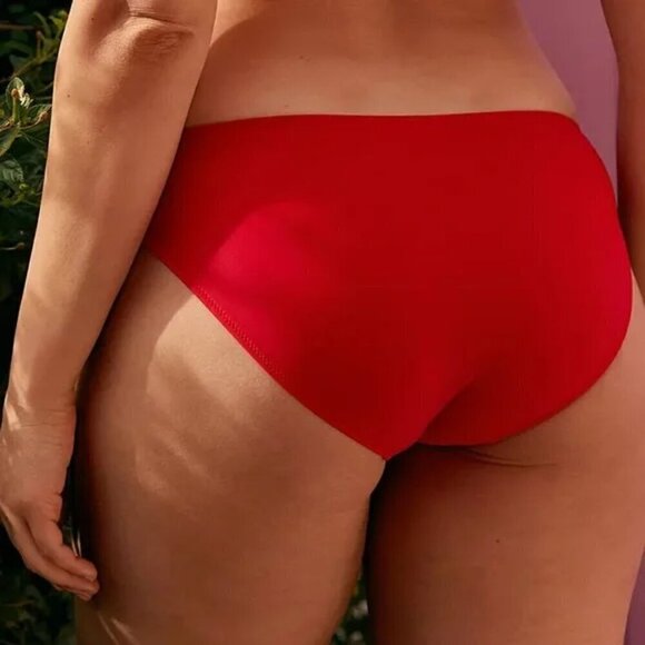 Aerie Full Coverage Classic Bikini Bottom Red Size XL NWT - Picture 2 of 6